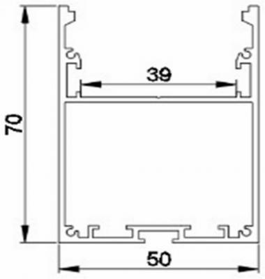 Накладной алюминиевый профиль 50*70 NeoLed с акриловым экраном арт. NL-05070-2.0-AG